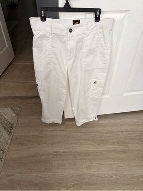 Lee Women's White Cropped Ankle Jeans
